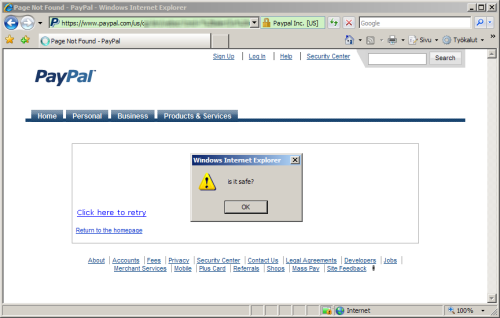 PayPal XSS EV SSL Certificate